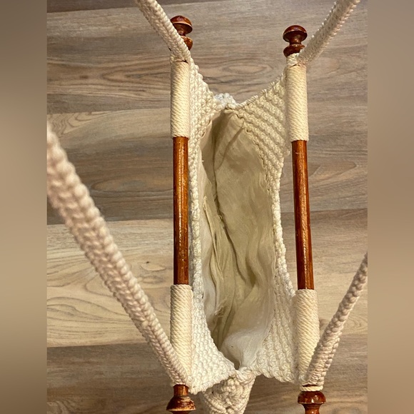 Vintage 60s 70s Macrame Handbag - Picture 6 of 6